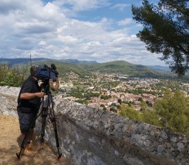 Vue de Solliès-Pont à partir de l'esplanade de la Montjoie à Solliès-Ville